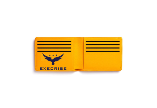 Execrise Yellow Leather Wallet with Coin Pocket - Afbeelding 3